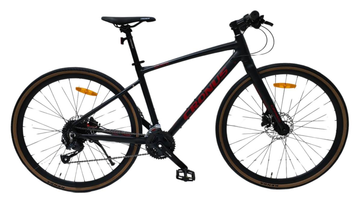 Фотография Велосипед Cronus Gravel 28", размер M рама 17.5" (2024), Черно-красный