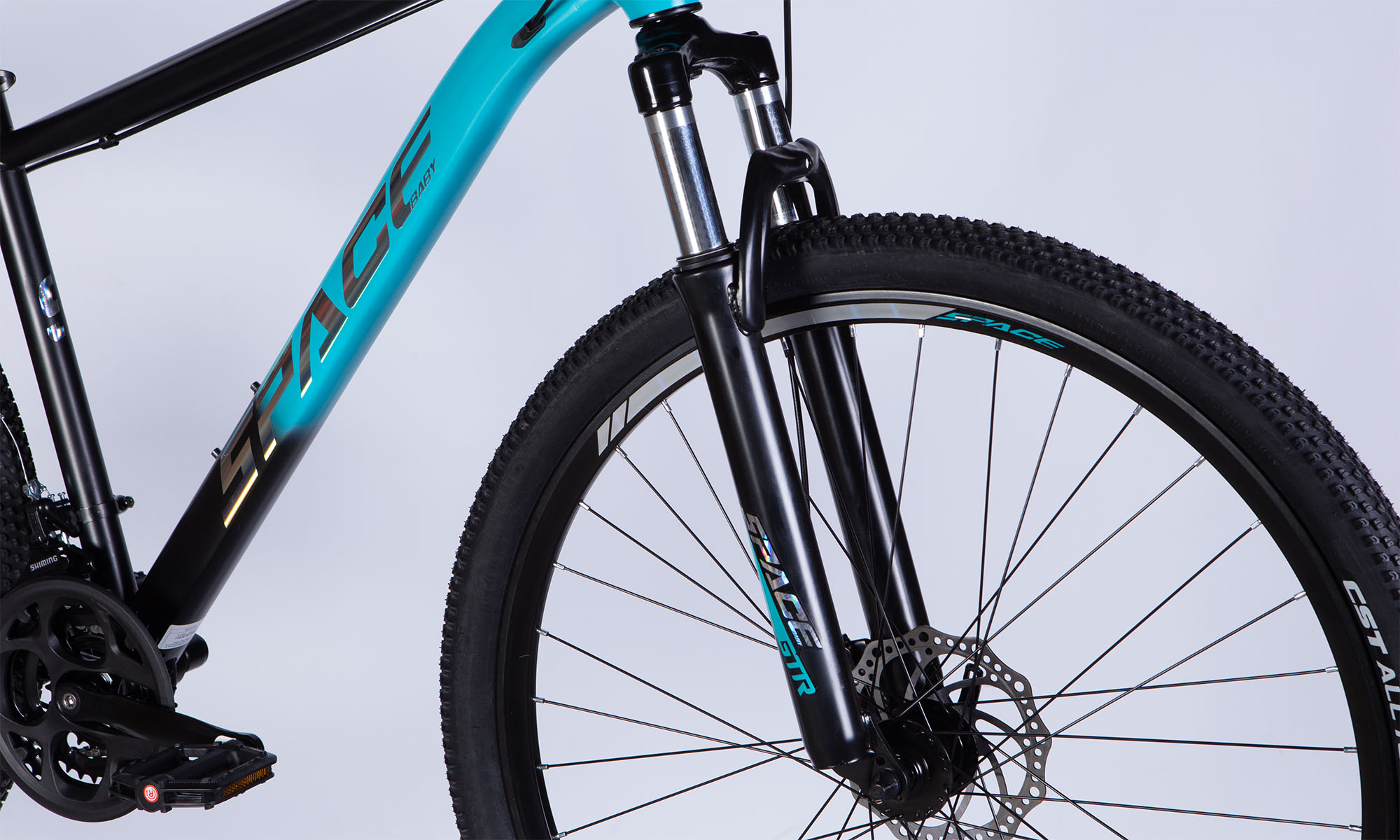 Велосипед SPACE MARS DD FR, 29", ST, рама-18", 2025, бирюзово-черный (матовый) 7 Велосипед SPACE MARS DD FR, 29", ST, рама-18", 2025, бирюзово-черный (матовый) 7