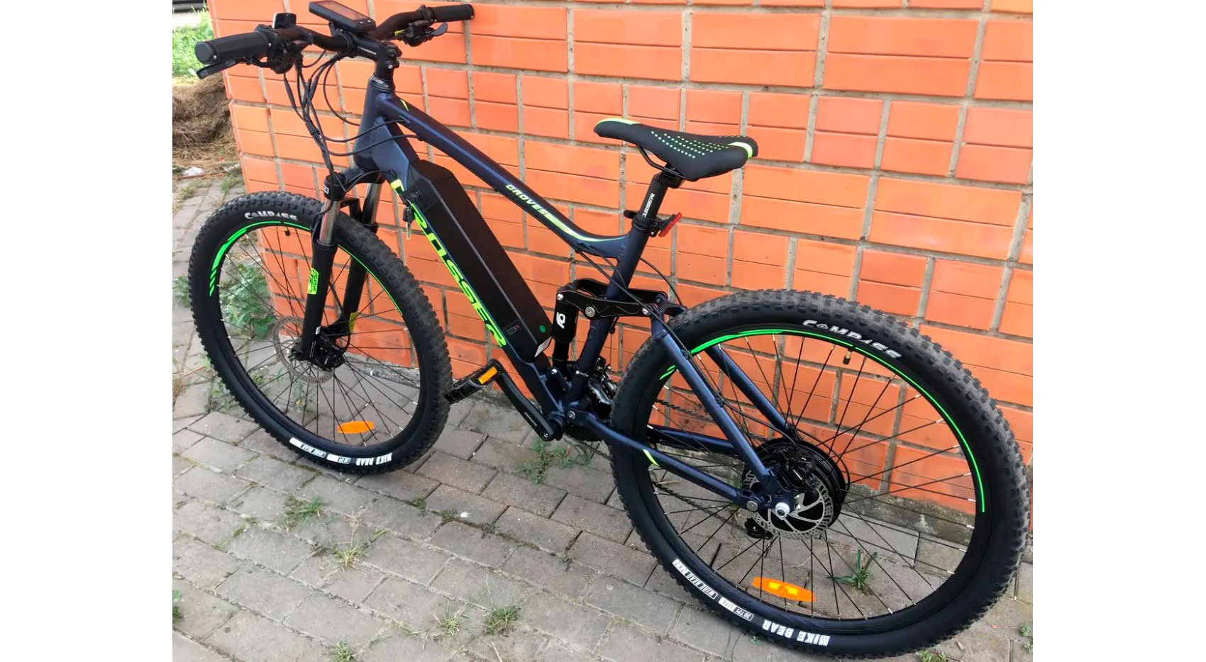 Велосипед Crosser E-GROVES 29" 36V/350W 14A Чорно-зелений 7
