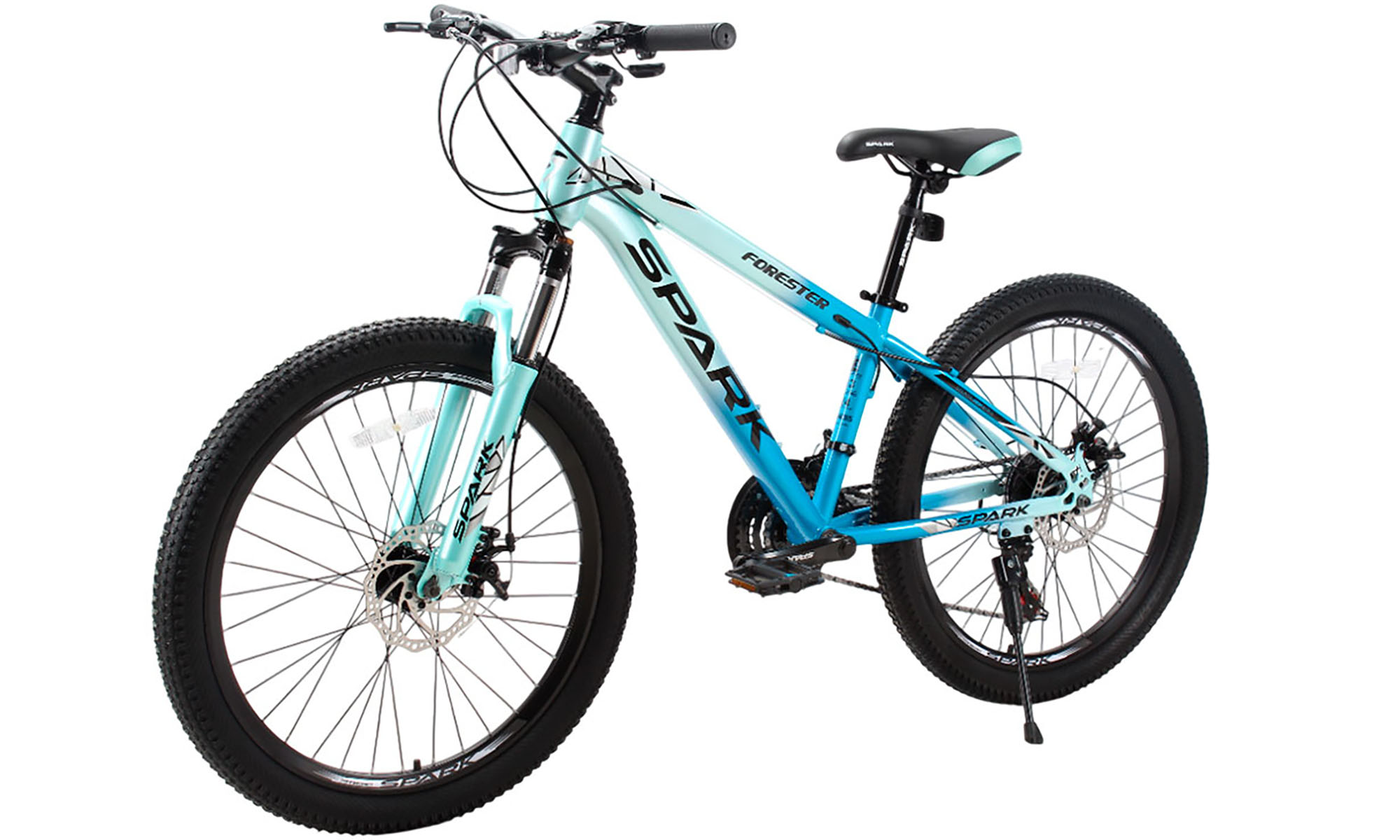 Велосипед SPARK FORESTER JR. 24", розмір XS, рама 13", рік 2025, блакитний з бірюзовим 3