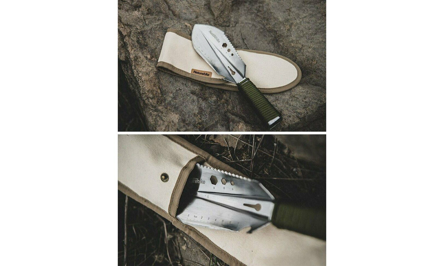 Лопата багатофункціональна Naturehike NH20GJ001, паракорд / нержавіюча сталь 2