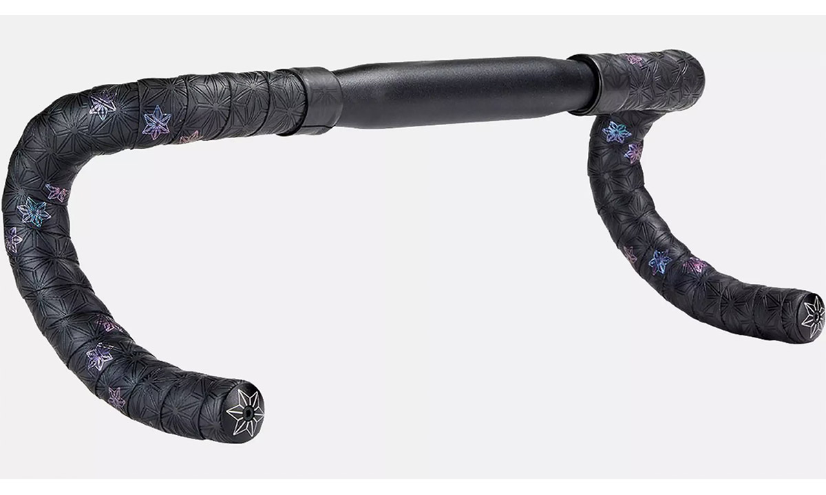 Обмотка на кермо Specialized SUPER STICKY KUSH TAPE GALAXY OIL SLICK PRINT/ANO BLK PLUGS (25522-3130) 2