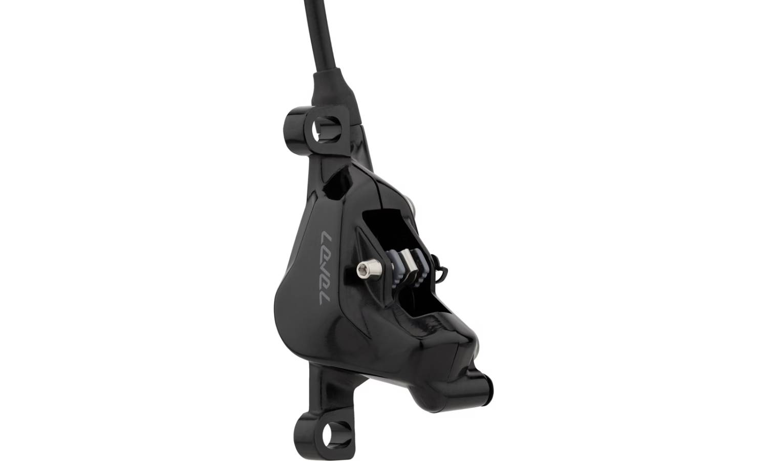 Тормоз дисковый SRAM Level Silver Stealth 2 Piston -  Aluminum Lever, Stainless Hardware, Reach Adj, Black Ano Front 950mm Hose  4