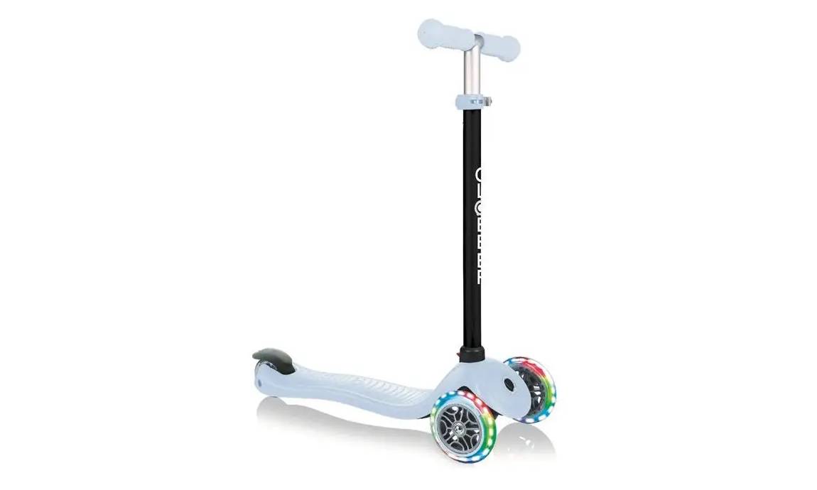 Самокат GLOBBER GO UP SPORTY со светящимися колёсами, пастельный синий, 1+ 5
