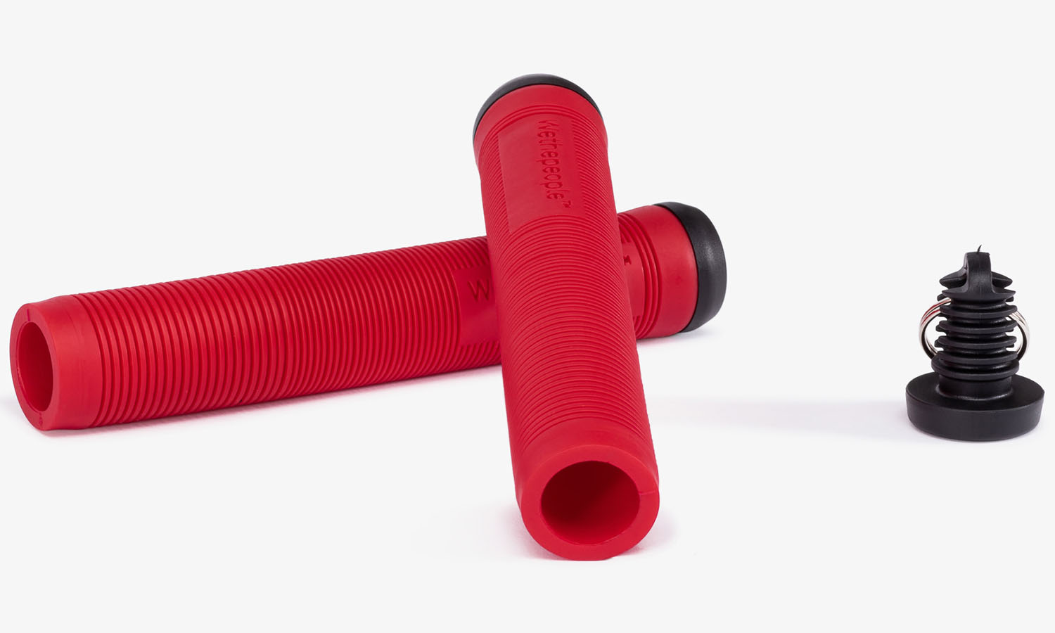 Грипси WeThePeople PERFECT without flange 165mm Ø 29.5mm червоні, з брелоком барендою 2