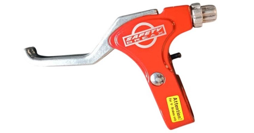 Гальмівна ручка Alhonga ліва червоно/сріблястий 3 Гальмівна ручка Alhonga ліва червоно/сріблястий 3