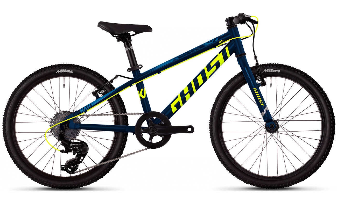 Фотографія Велосипед Ghost Kato R1.0 20" (2020) 2020 Синьо-жовтий 7