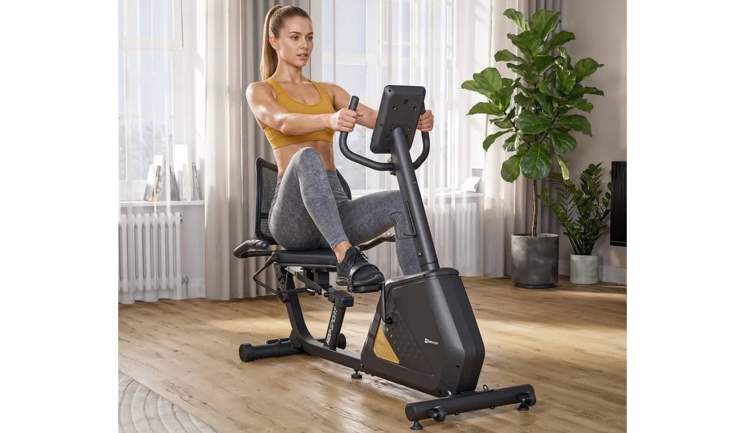 Горизонтальний велотренажер Hop-Sport HS-4500L Arkil чорно-золотистий 8 Горизонтальний велотренажер Hop-Sport HS-4500L Arkil чорно-золотистий 8