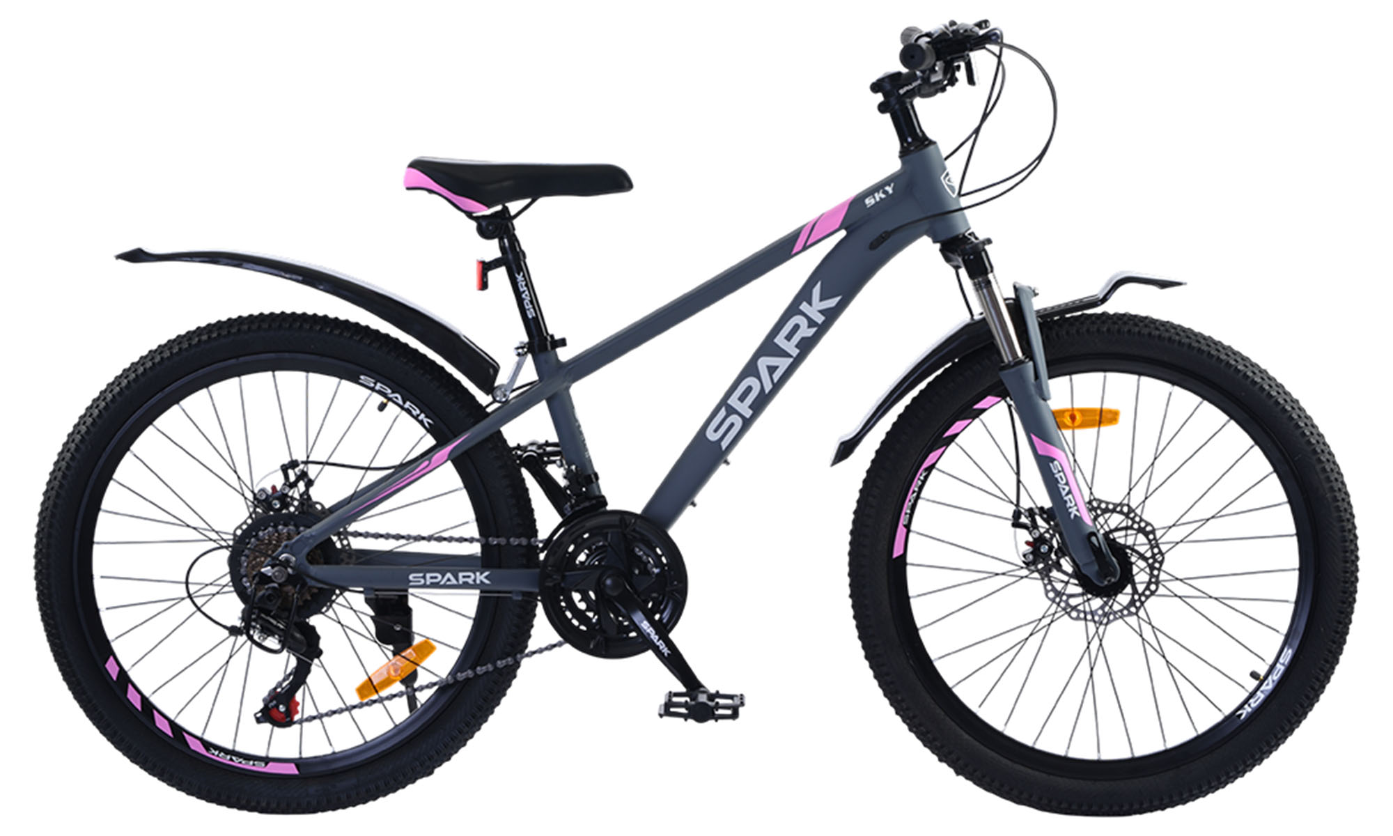 Велосипед SPARK SKY 24", размер XXS, рама 12", год 2026, графитовый 