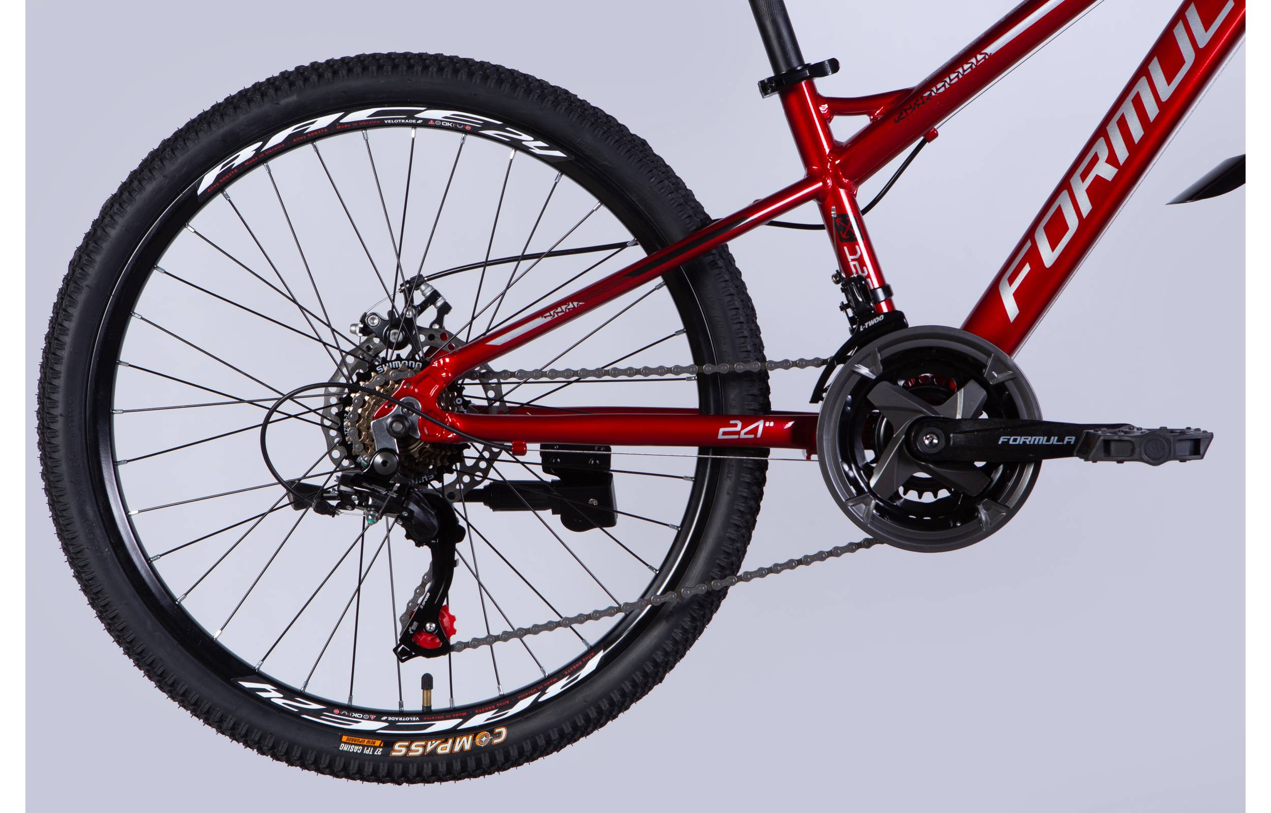 Велосипед Formula BLACKWOOD 1.0 DD 24" размер XXS рама 12,5" 2025 красно-серебристый 3