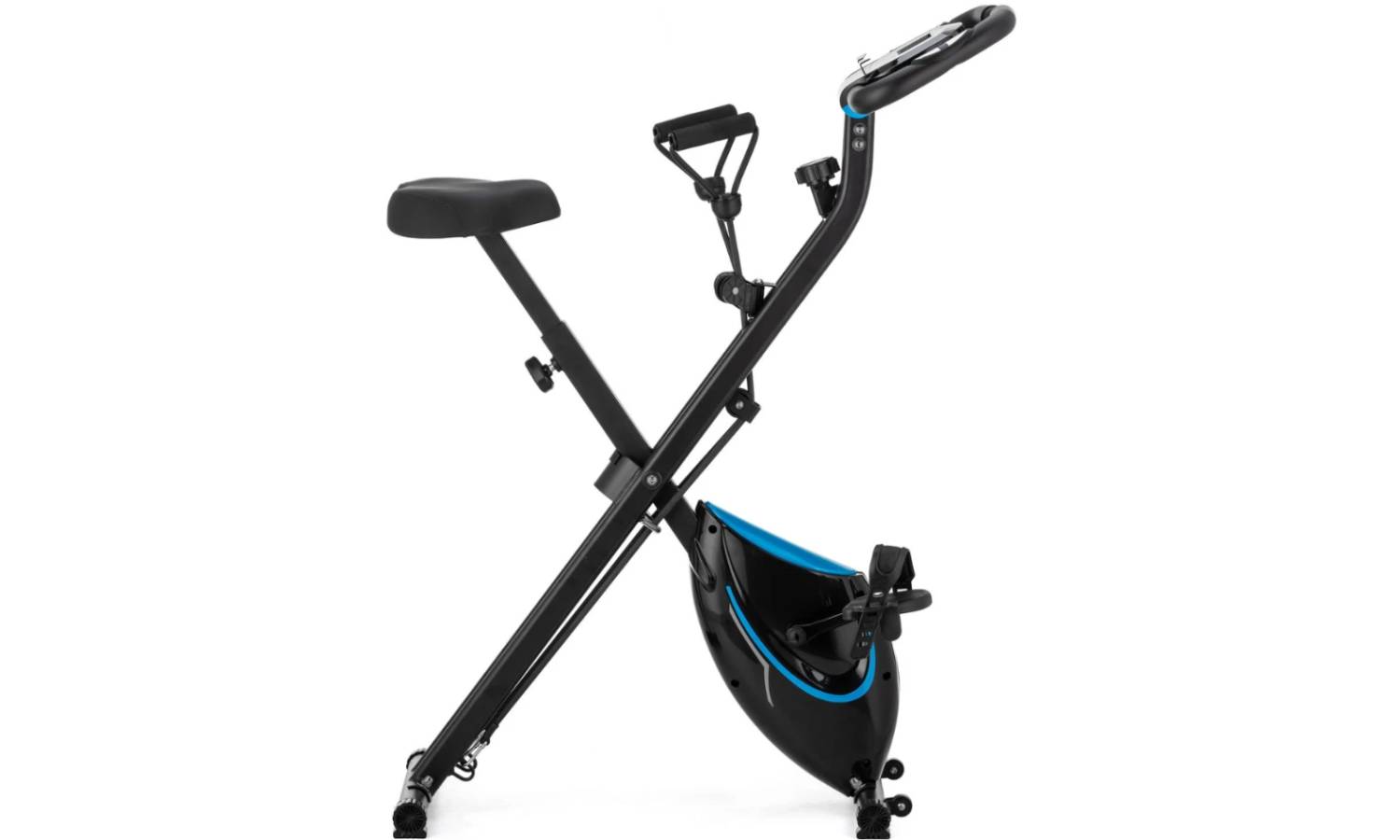 Велотренажер Gymtek FX600 магнитный складной с эспандерами синий 9 Велотренажер Gymtek FX600 магнитный складной с эспандерами синий 9