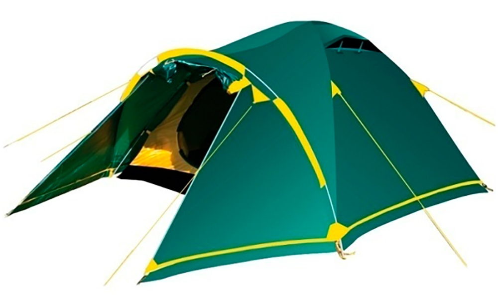 Фотография Палатка Tramp Stalker 3 зелено-желтый