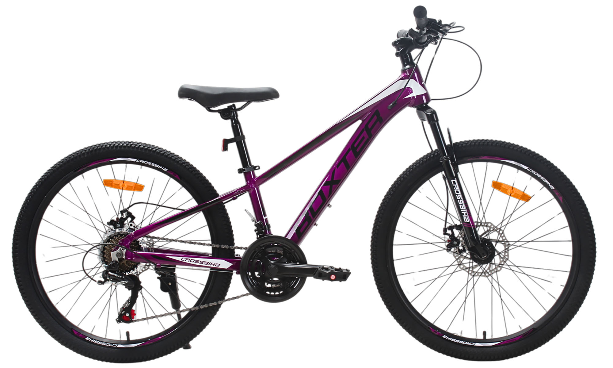 Велосипед CrossBike BOXTER 24", размер XXS, рама 11", год 2026, Фиолетовый-Черный 
