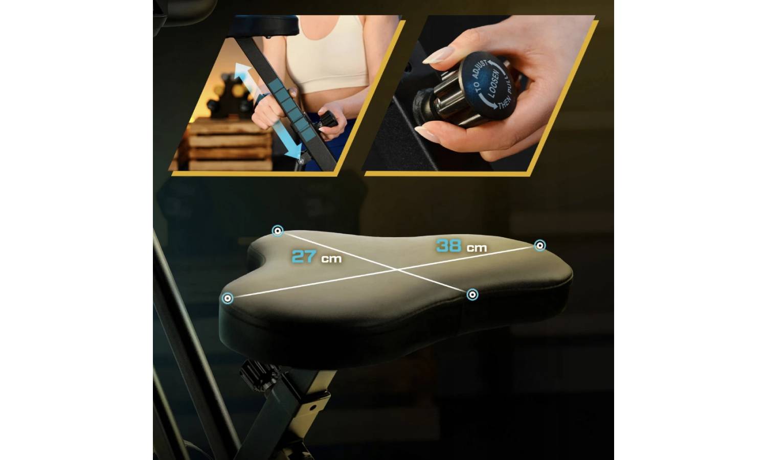 Велотренажер Trex Sport TX-340XB BRIZ магнітний чорний 8