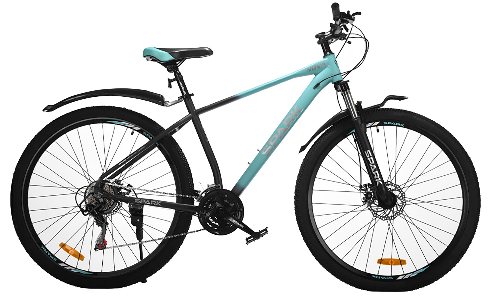Велосипед SPARK NOVA 29", размер L, рама 19", год 2025, бирюзовый с черным