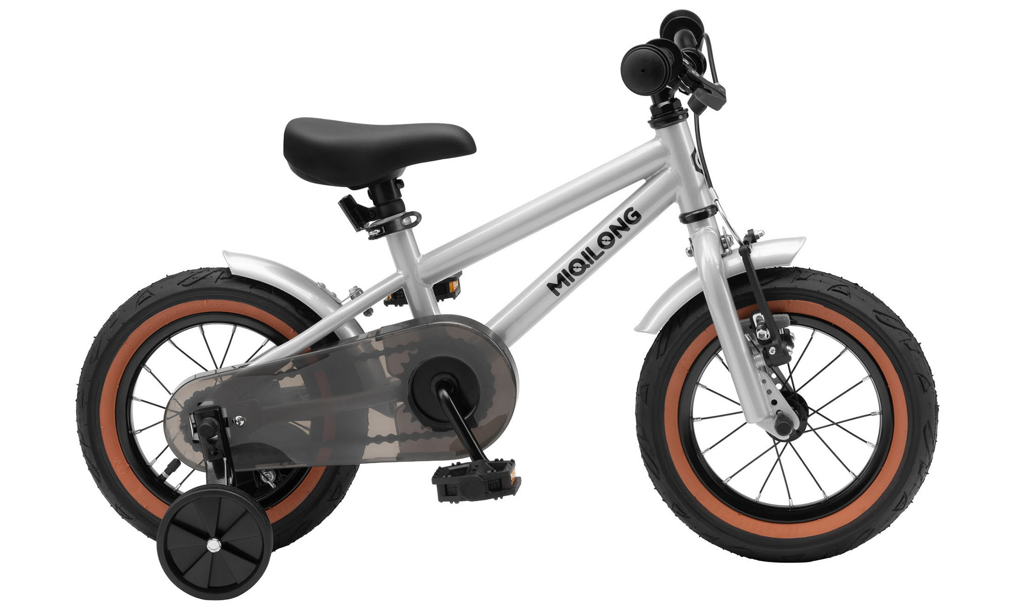 Детский велосипед Miqilong ST 12" One size, 2025, серебристый 6