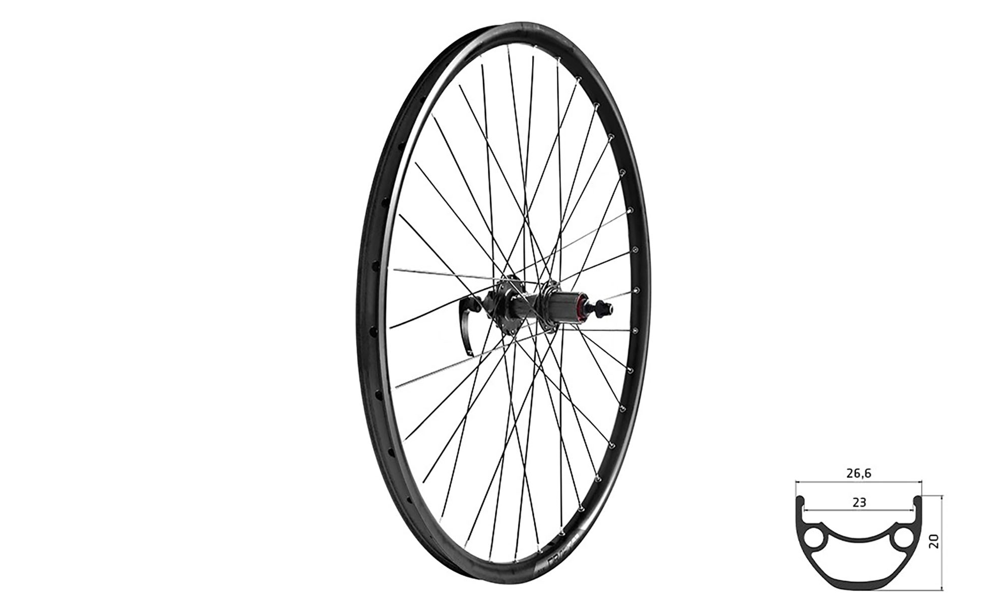 Колесо заднее под эксцентрик KLS Draft DSC 023 26", Disc, под кассету, 10x135мм, черное Колесо заднее под эксцентрик KLS Draft DSC 023 26", Disc, под кассету, 10x135мм, черное