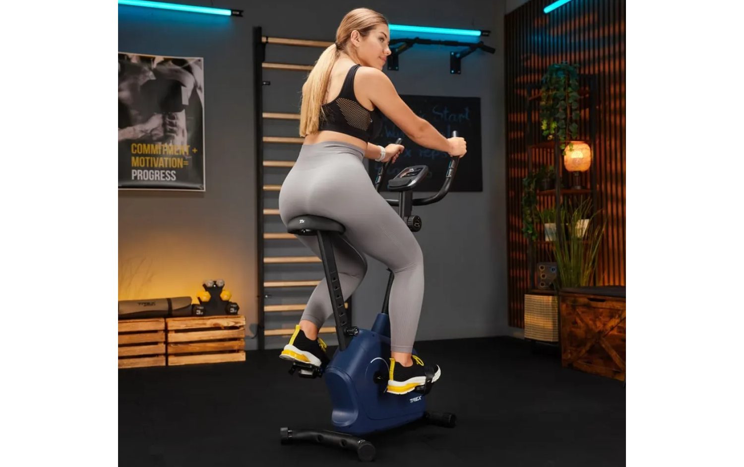 Велотренажер Trex Sport TX-380MB Rigon магнитный темно-синий 6