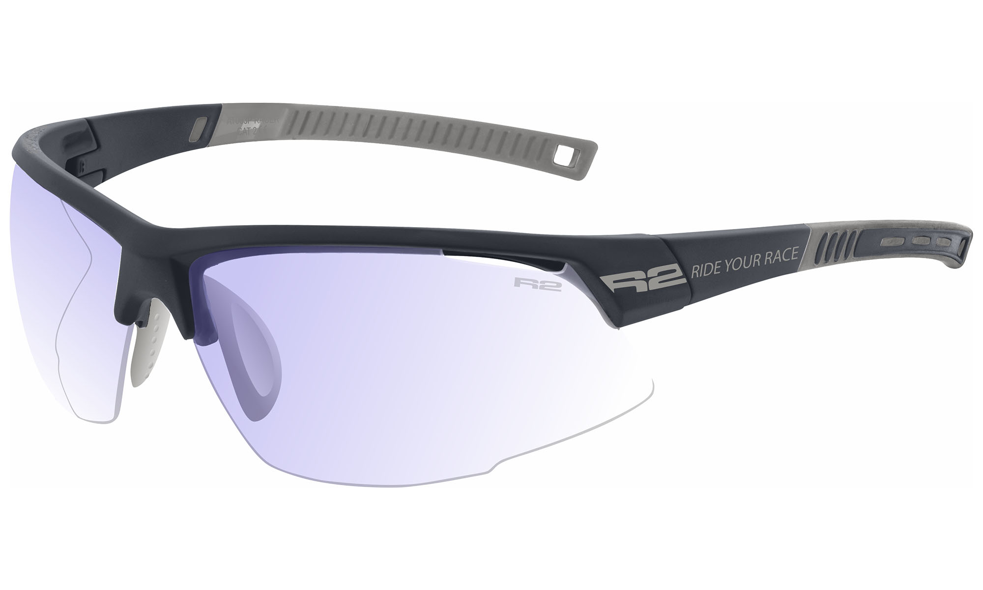 Очки R2 RACER темно серые матовые, линза clear to grey (Photochrom), BlueLight Blocker, кат. 0-3 Очки R2 RACER темно серые матовые, линза clear to grey (Photochrom), BlueLight Blocker, кат. 0-3