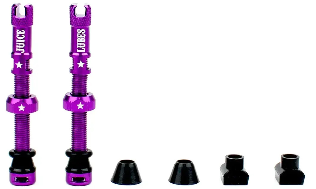 Ниппели бескамерные Juice Lubes, длина 65 мм, комплект 2 ниппеля, фиолетовый 
