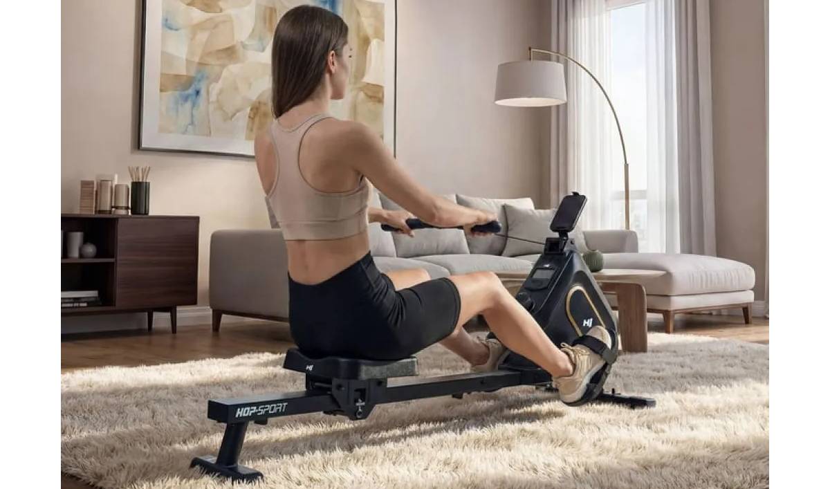 Гребной тренажер Hop-Sport HS-085R Bazel магнитный черно-желтый 3 Гребной тренажер Hop-Sport HS-085R Bazel магнитный черно-желтый 3