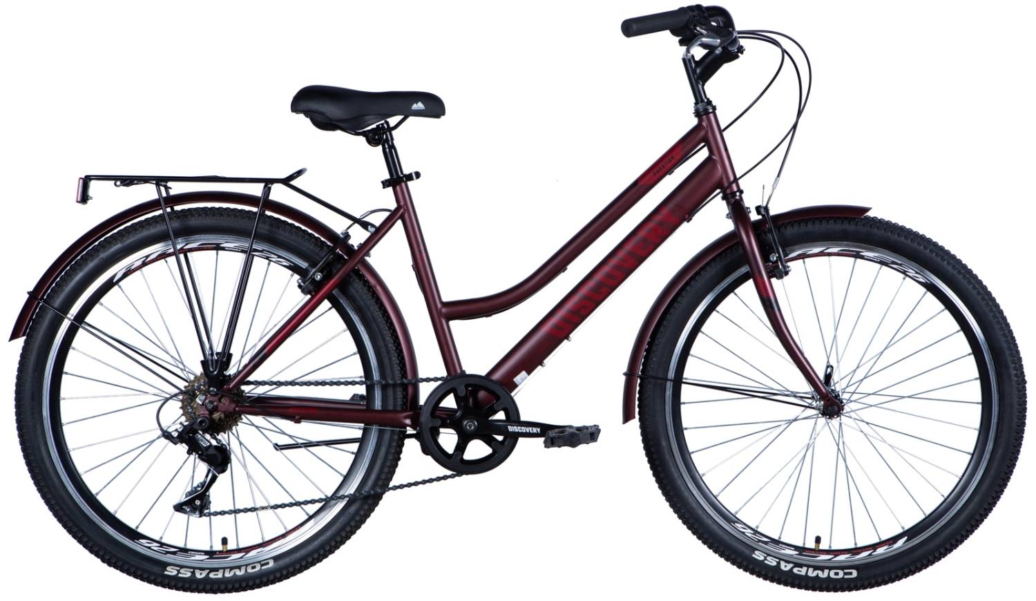 Фотография Велосипед Discovery PRESTIGE WOMAN 26" размер М рама 17 2024 Красный