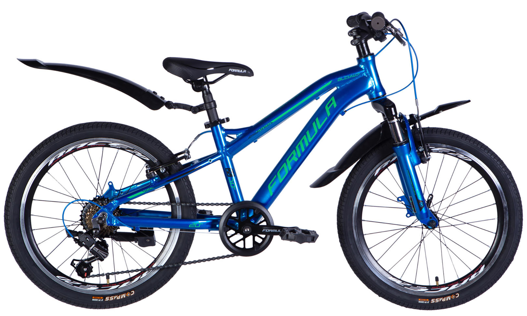 Велосипед Formula BLACKWOOD Vbr FR, 20", розмір XXS, рама 11", 2026, синій з зеленим