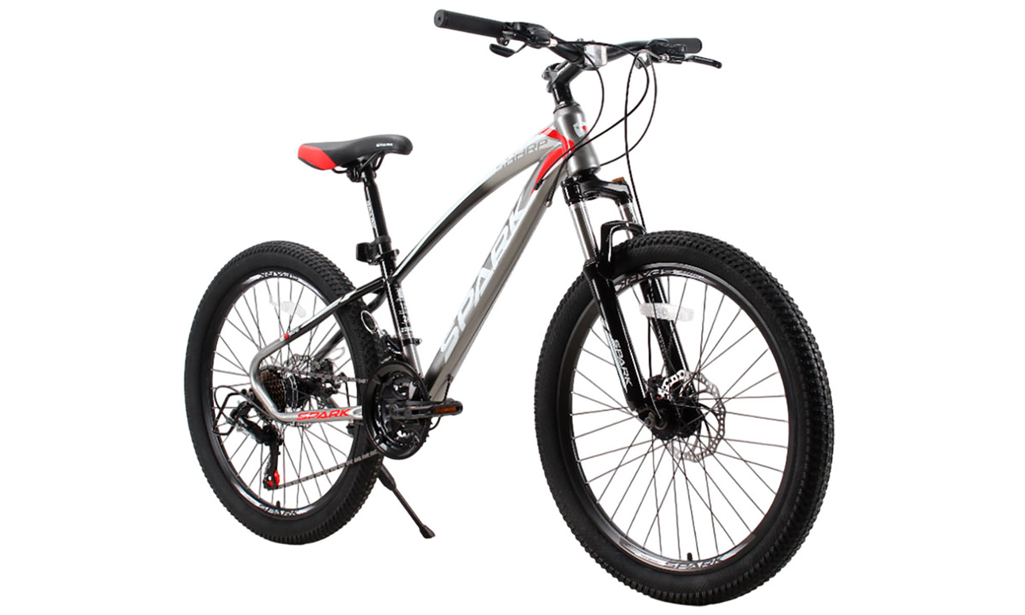 Велосипед SPARK SHARP JR. 24", розмір XXS, рама 12", рік 2025, сірий з чорним 4