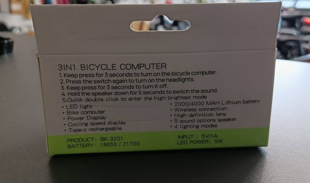 Велокомпьютер Bicycle 3 в 1 USB+ led, черный 4 Велокомпьютер Bicycle 3 в 1 USB+ led, черный 4