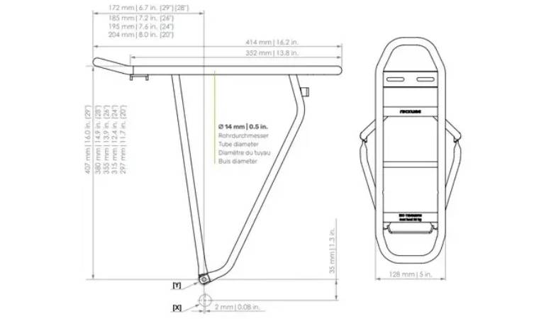 Велобагажник задній Racktime Basic 2.0 20" 2