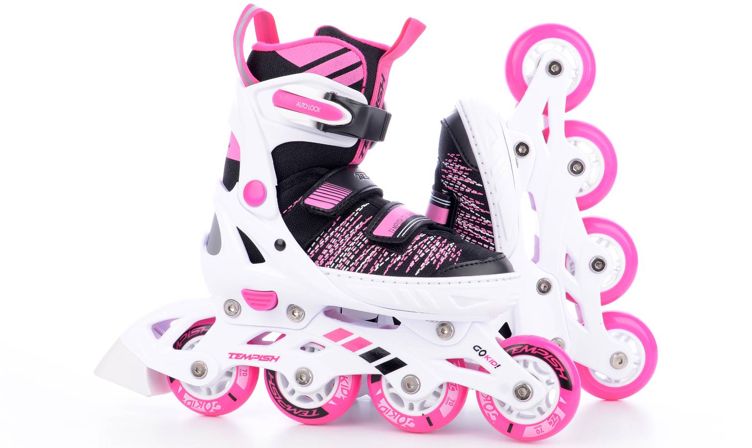 Роликовые коньки Tempish GOKID GIRL, размер 33-36 Бело-розовый 8