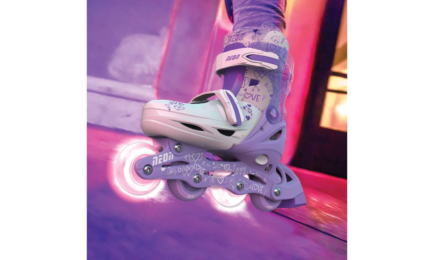 Роликовые коньки Neon Combo, размер 34-37, сиреневый 4