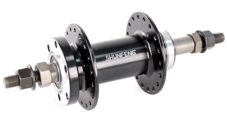 Втулка задня Shunfeng SF-A210RB 36H пром. підш. під диск, трещітку, чорний Втулка задня Shunfeng SF-A210RB 36H пром. підш. під диск, трещітку, чорний