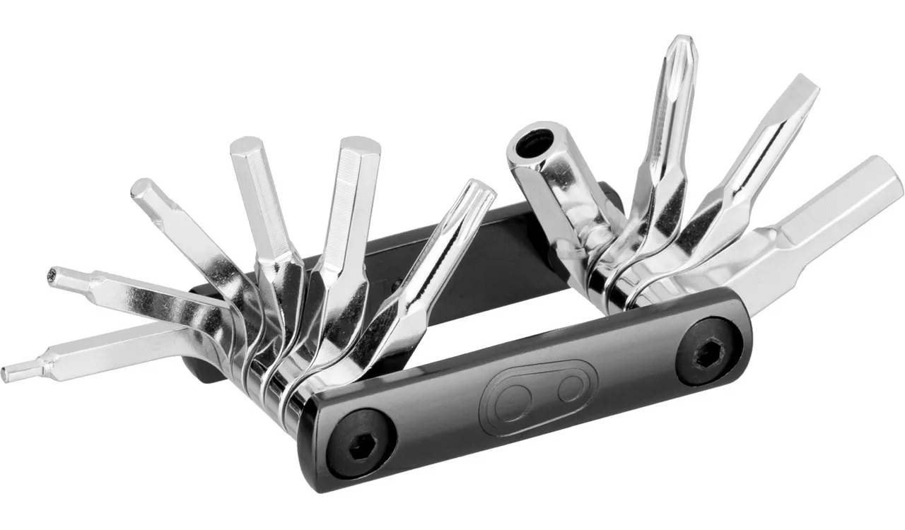 Мультитул Crankbrothers F10+,  2/2.5/3/4/5/6/8мм, T25, Phillips #2, flat #1, металлический кейс с открывалкой, черный 3