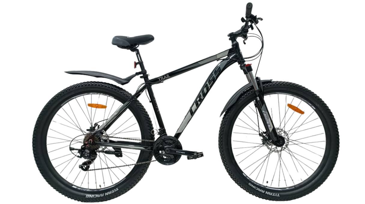 Фотография Велосипед CROSS Trail 29", размер L рама 18" (2024), Черно-серый