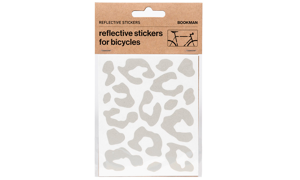 Светоотражающие наклейки на раму Bookman "Леопард" белый 2
