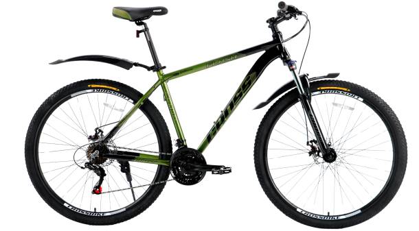 Фотографія Велосипед Cross Flash 29", розмір L рама 19.5" (2024), Зелено-чорний