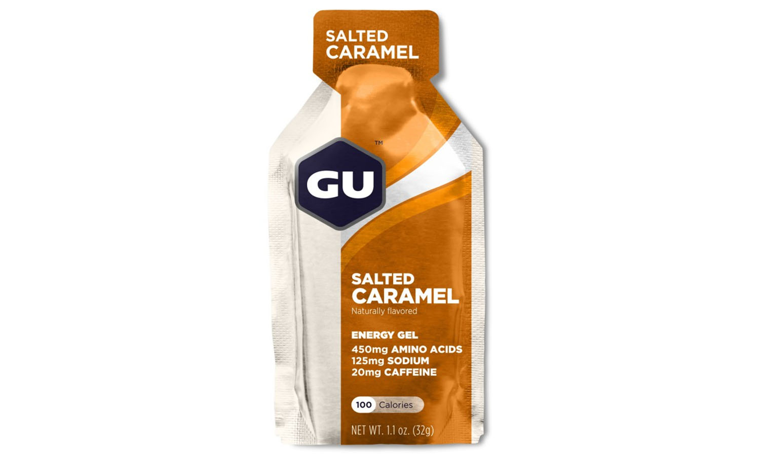 Фотография Энергетический гель GU Energy Salted Caramel, 32 г (20 мг кофеина)