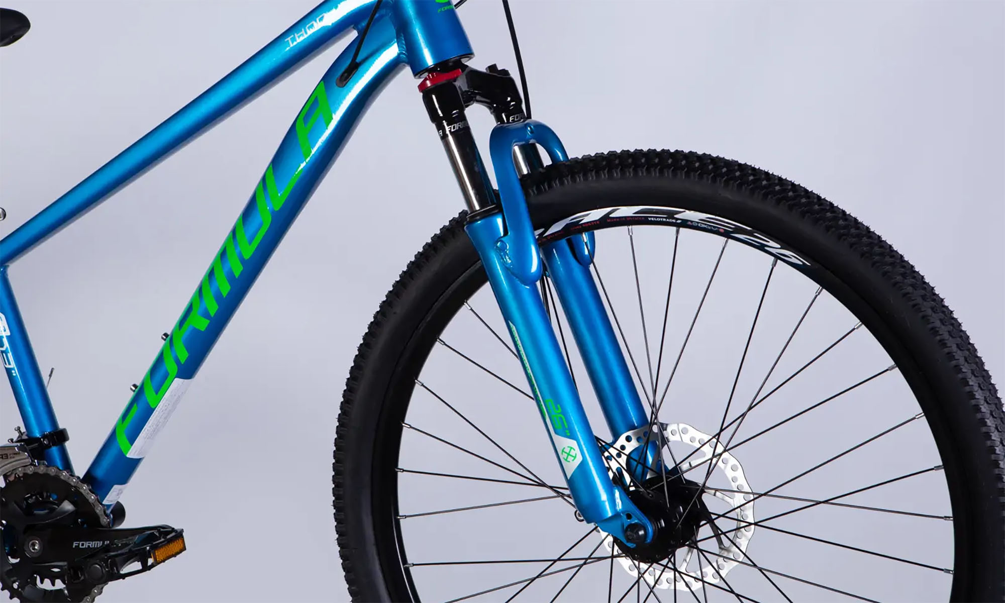 Велосипед Formula THOR DD CS, 26", размер XS, рама-13", год 2026, синий с зеленым 4 Велосипед Formula THOR DD CS, 26", размер XS, рама-13", год 2026, синий с зеленым 4