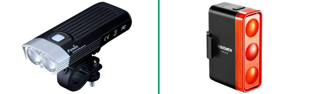 Передні та задні фари для велосипеда