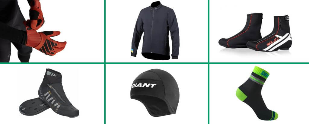 Элементы зимней велоэкипировки
