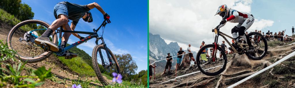 Катание на горных велосипедах Катание на горных велосипедах